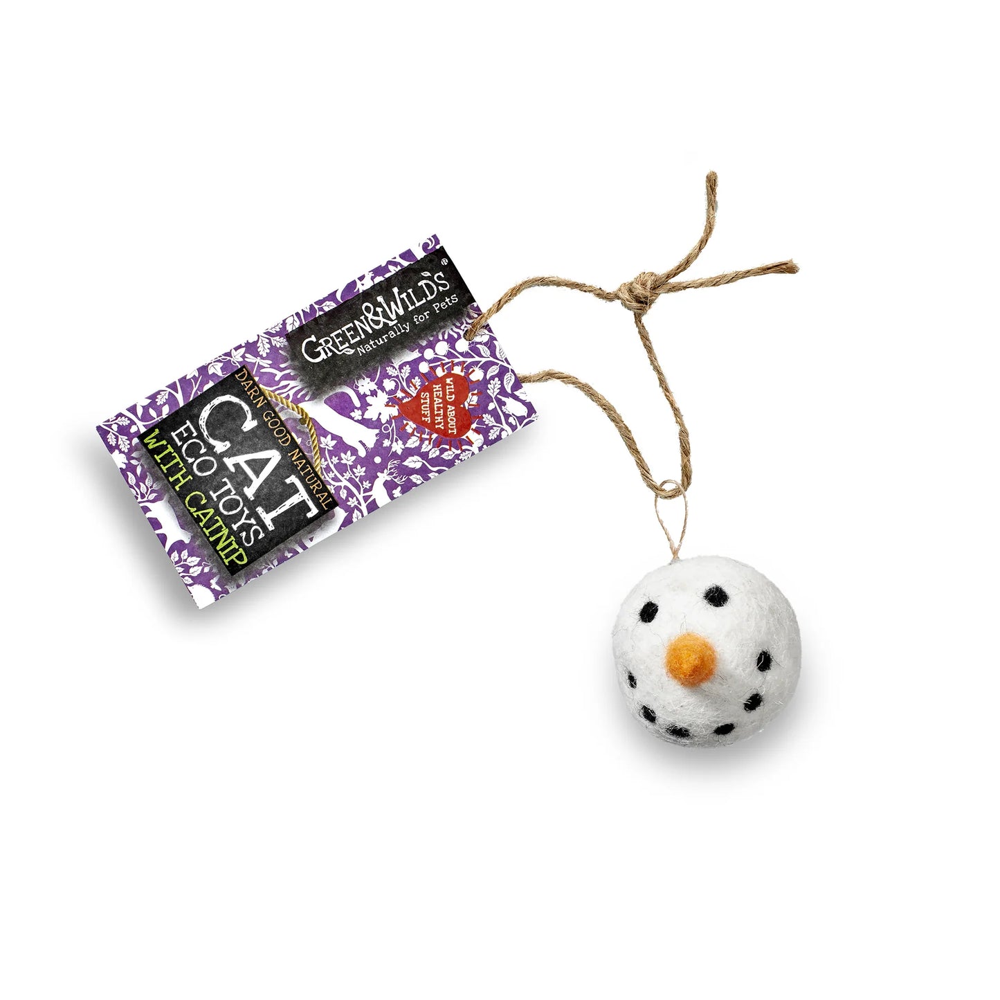 Green & Wilds Brrrian Snowman Cat Toy