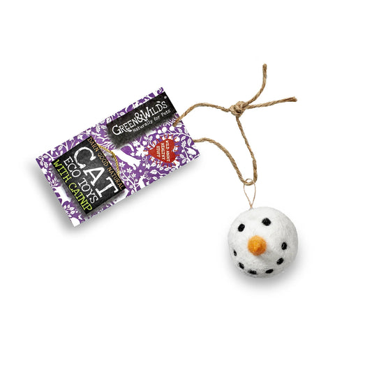 Green & Wilds Brrrian Snowman Cat Toy