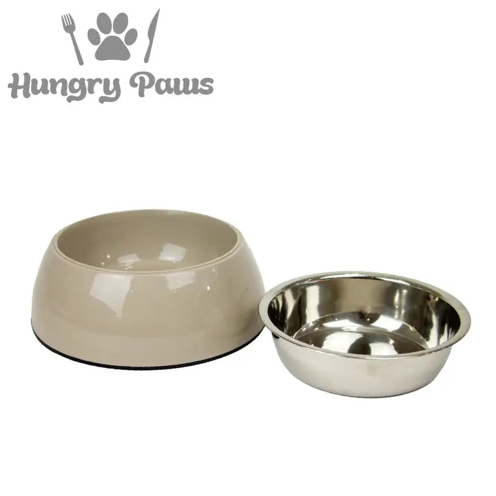 Ancol Hungry Paws Oatmeal Steel Bowl Large