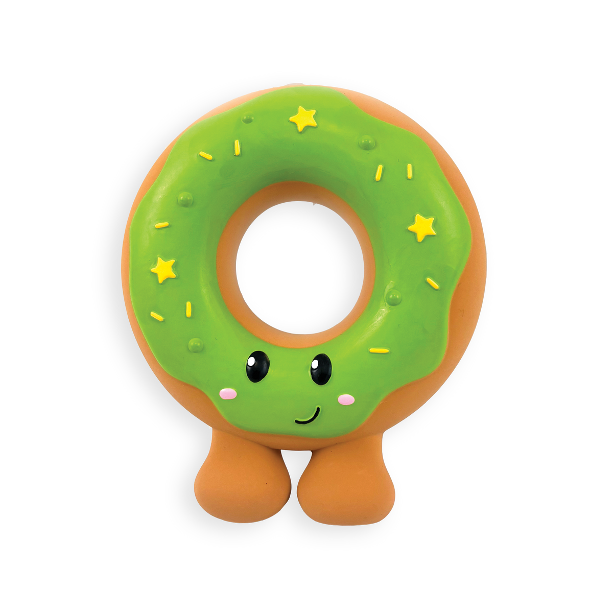 Happy Pet Festive Green Donut Latex Dog Toy