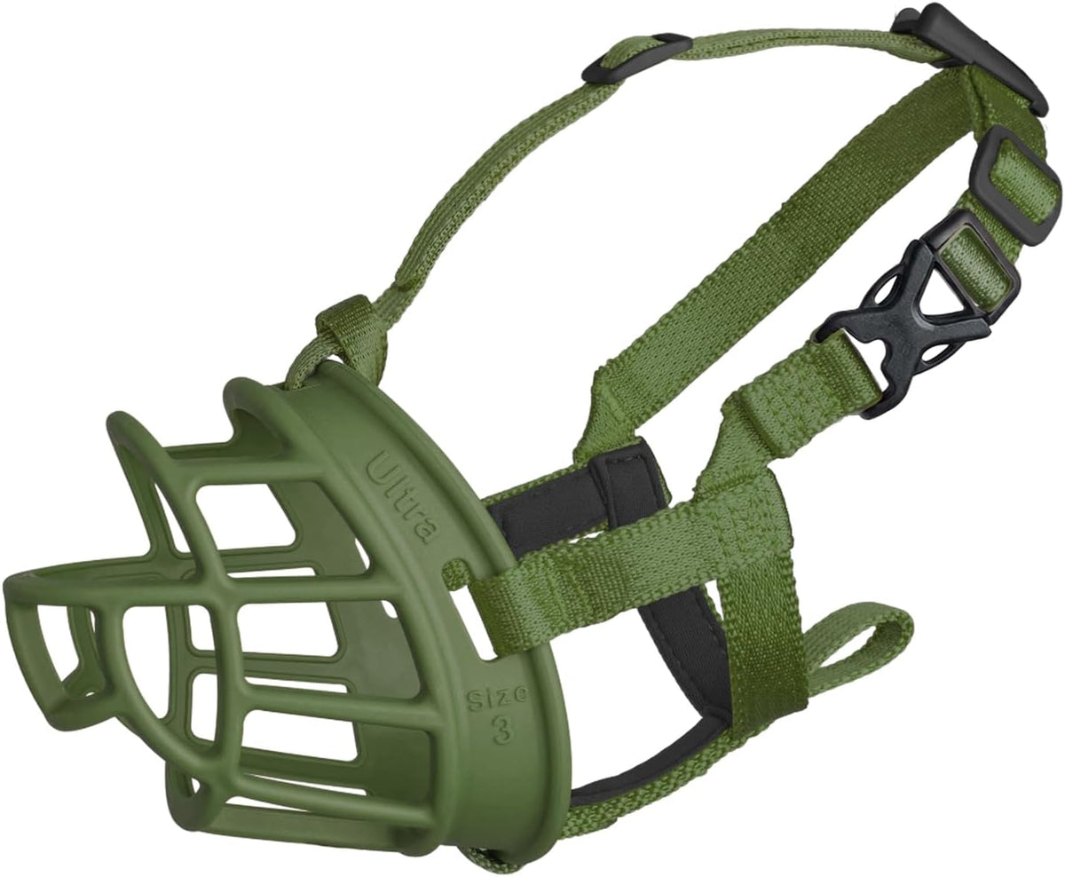 Company of Animals Baskerville Ultra Basket Muzzle Green