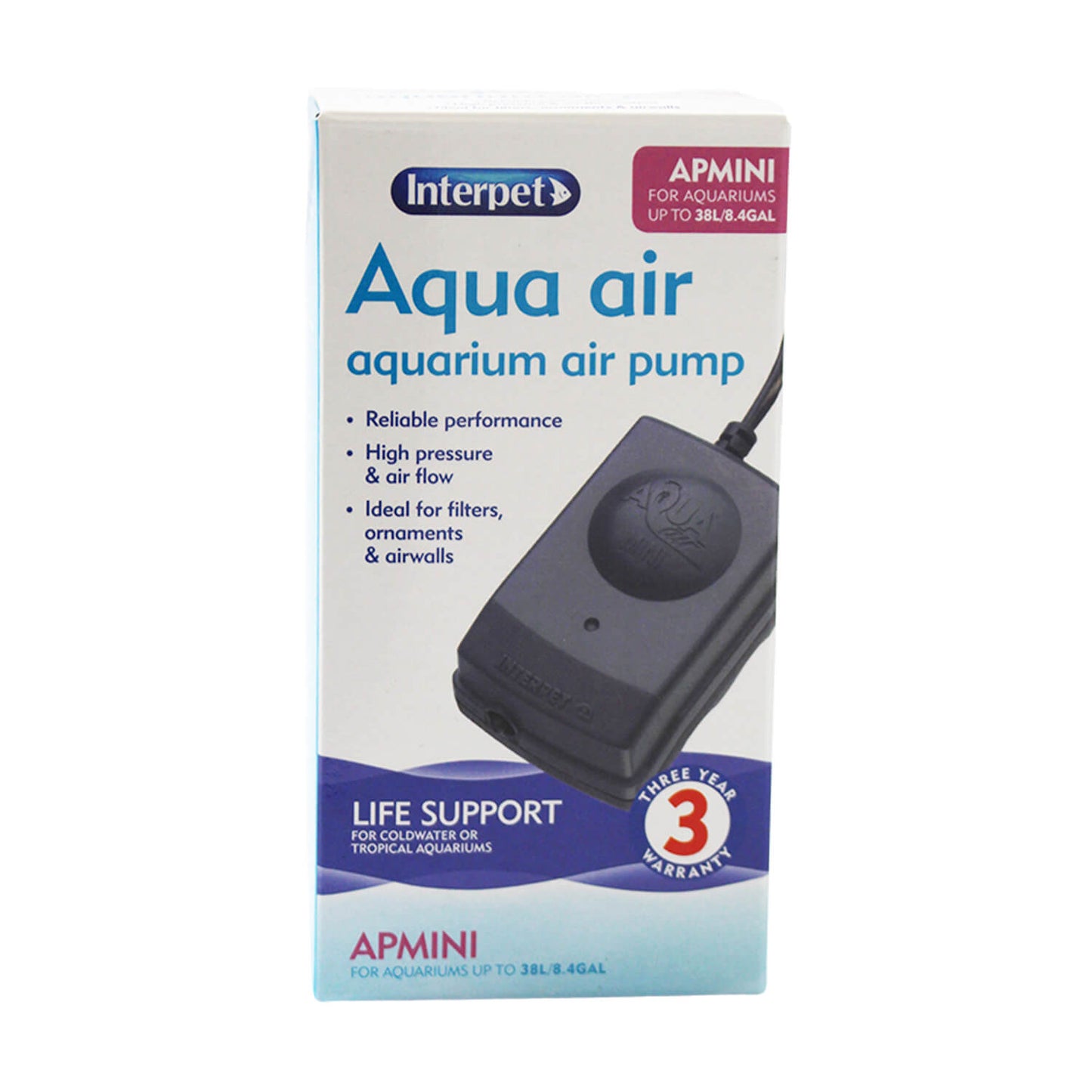 Interpet Aqua Air Aquarium Air Pump AP Mini Complete