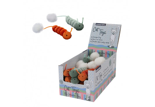 Ancol Pom Pom Caterpillar Cat Toy