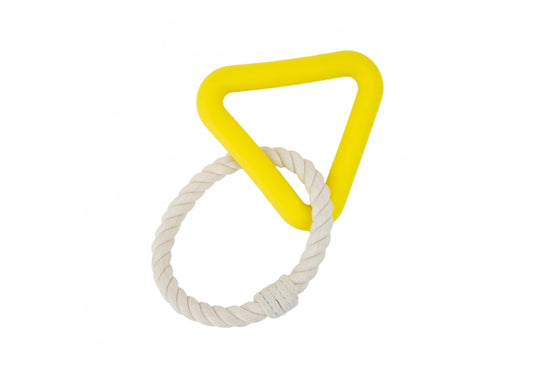 Ancol Playtime Natural Ropey Triangle Yellow