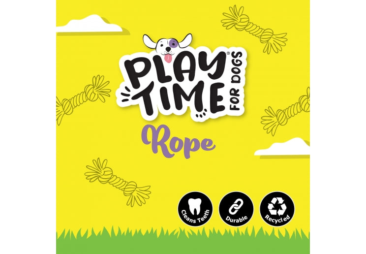 Ancol Playtime Natural Ropey Triangle Yellow