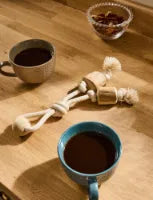 Elkwood Coffee Wood Double Rope Toy