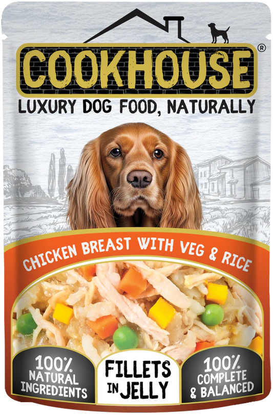 Cookhouse Dog Wet Chicken with Veg & Rice 100g