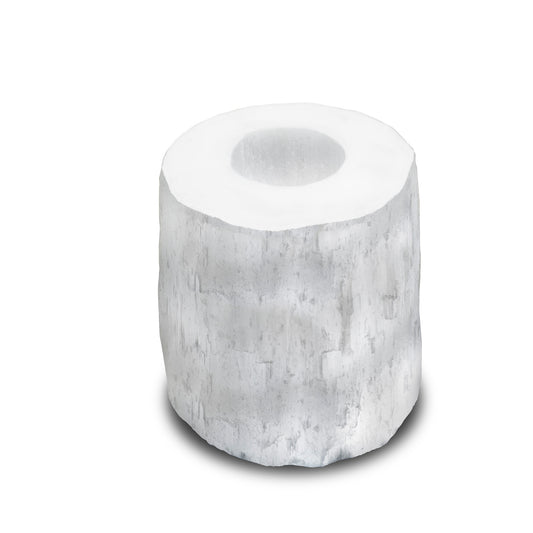 British Fossils - Selenite Tea Light Holder