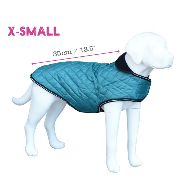 Henry Wag Quilted Dog Jacket Teal
