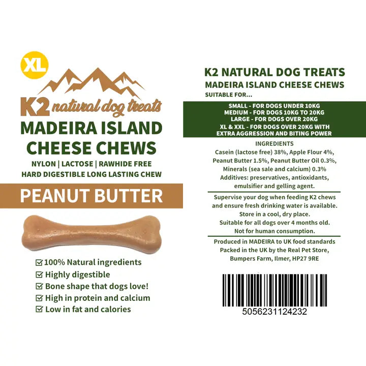 K2 Madeira Cheese Chews PB XL 127g