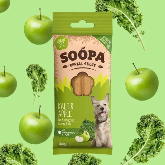 Soopa Kale & Apple Dental Sticks 100g