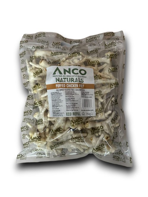 Anco Naturals Puffed Chicken Feet 750g