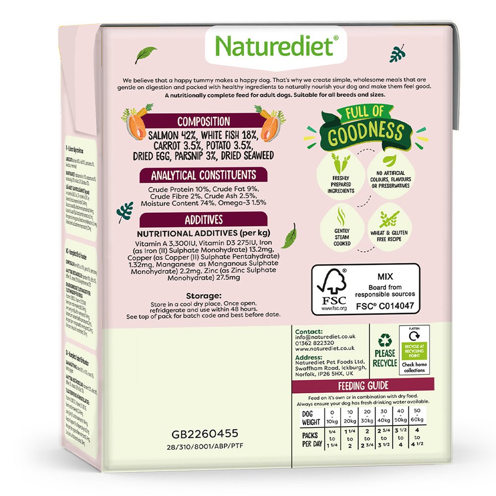 Naturediet Grain Free Salmon & Fish 390g