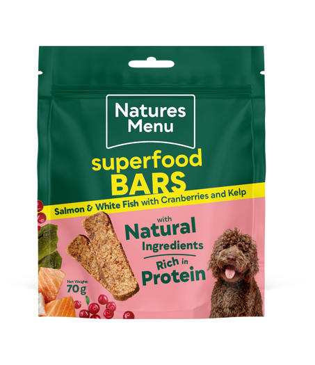 Natures Menu Dog Superfood Bars 70g - Salmon & White Fish