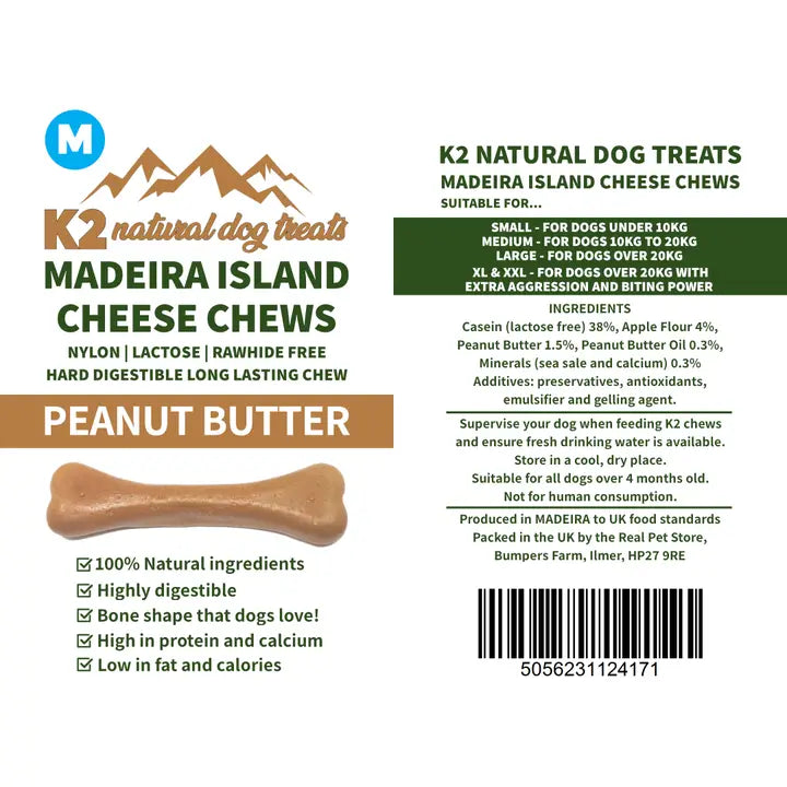 K2 Madeira Island Cheese Chews PB Med
