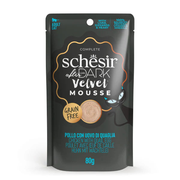 Schesir Dark Velvet Chicken & Quail Egg 80g