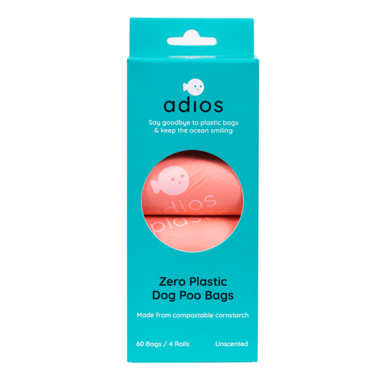 Adios Poo Bags - 4 Rolls - Pink