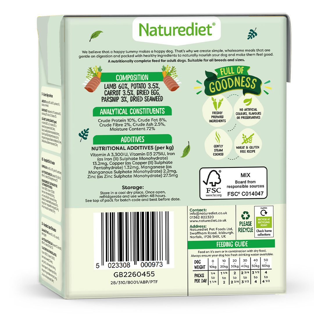Naturediet Grain Free Lamb 390g