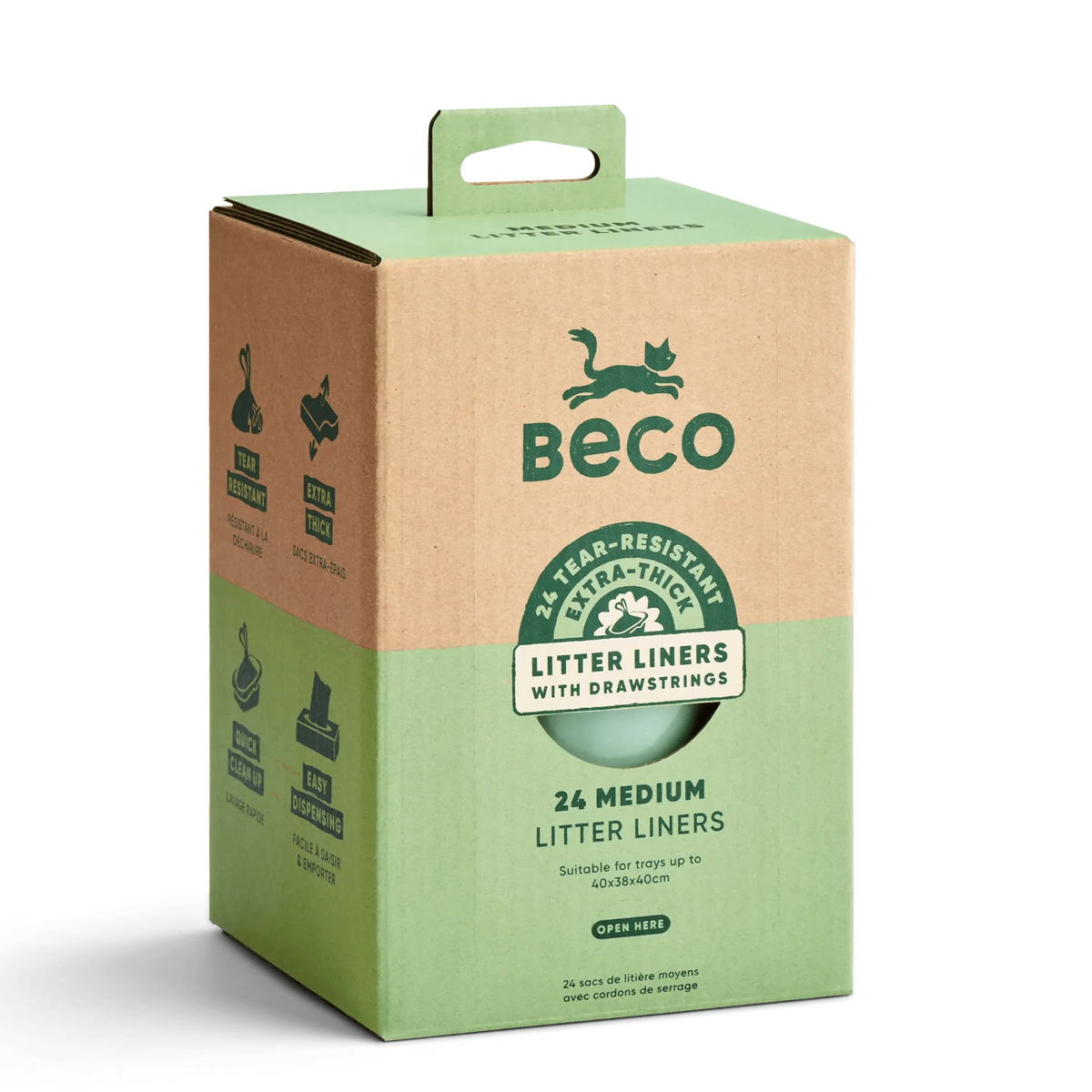 Beco Cat Litter Tray Liners Medium - 24 Pack