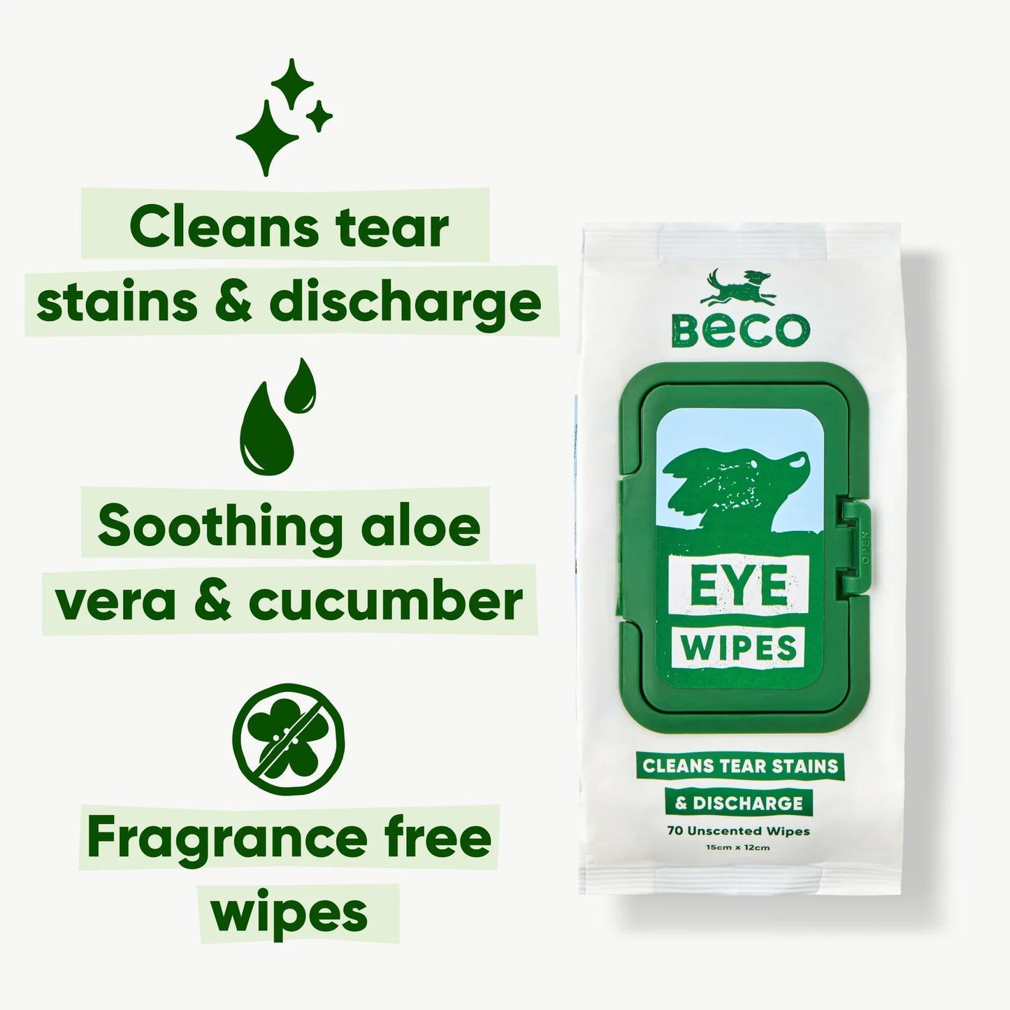 Beco Bamboo Dog Wipes - Eye Wipes