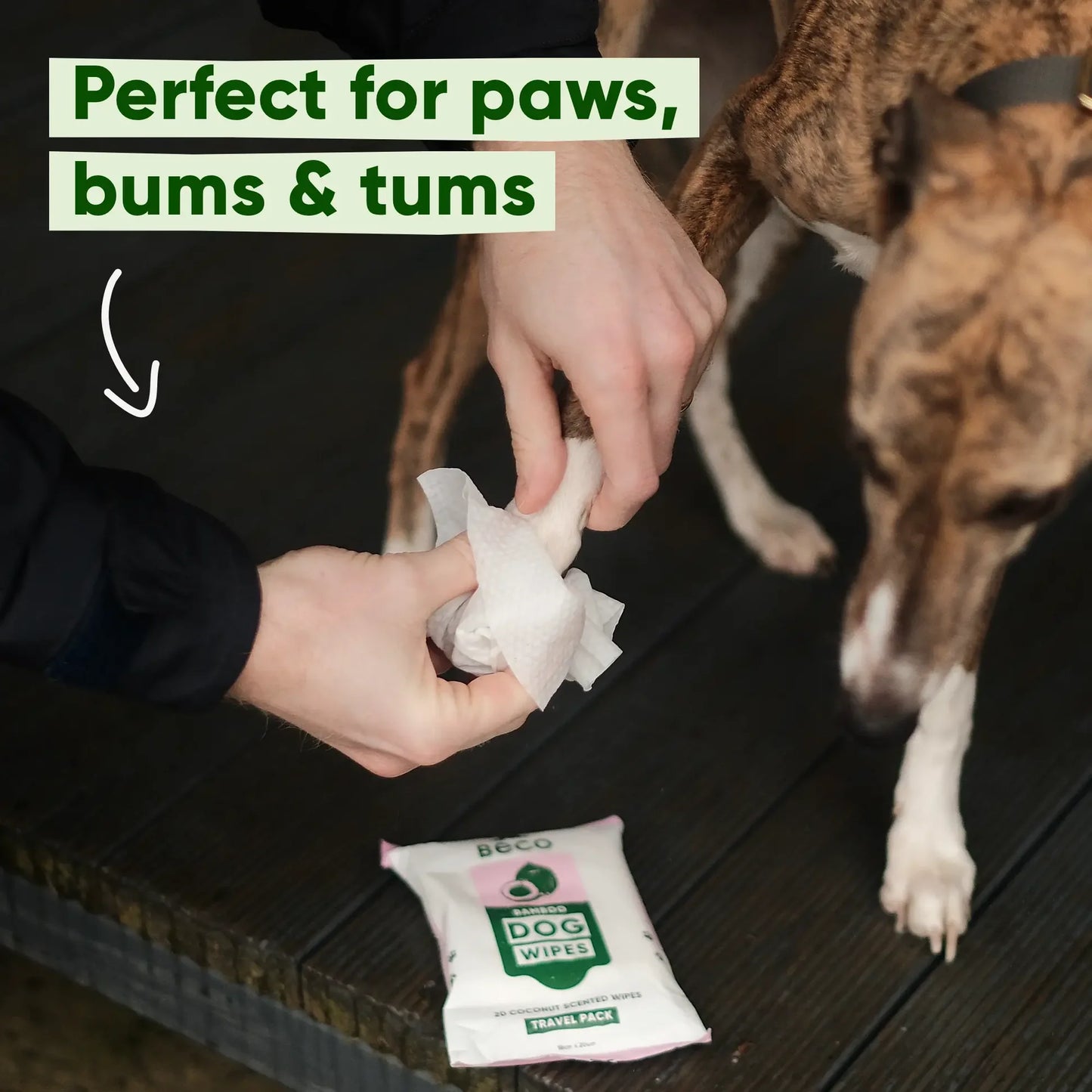 Beco Bamboo Dog Travel Wipes - Coconut