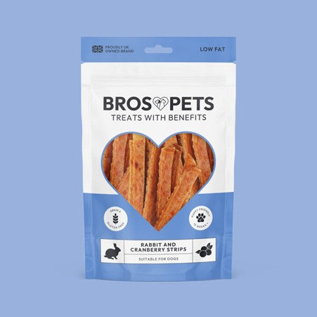 Bros Pets Rabbit & Blueberry Strips 100g
