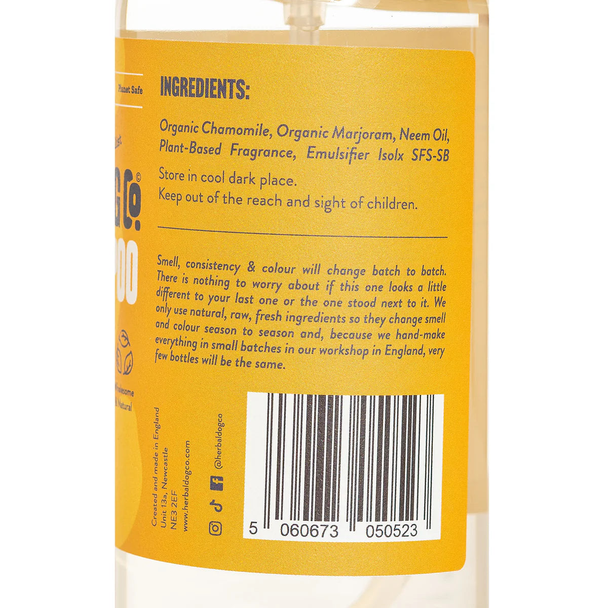 Herbal Dog Co Dry Shampoo Baby Powder 250ml