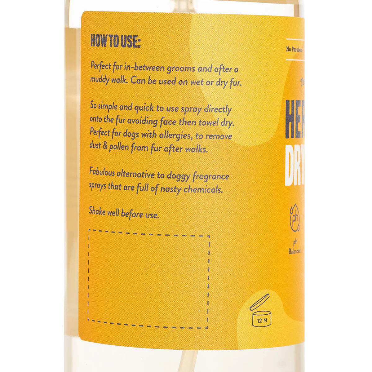 Herbal Dog Co Dry Shampoo Baby Powder 250ml