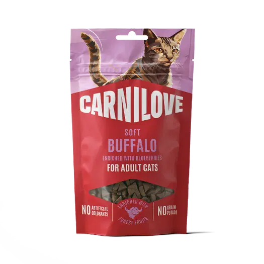 Carnilove Cat Soft Treats Buffalo with Blueberries