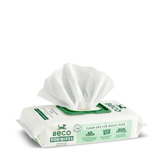Beco Bamboo Dog Wipes - Unscented 80 Pack