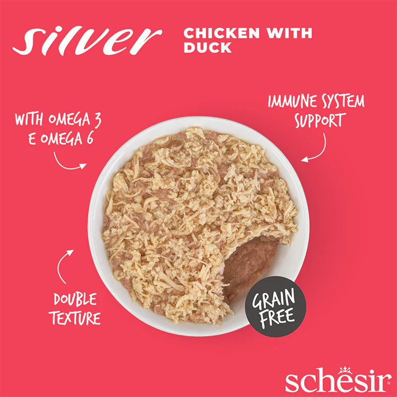 Schesir Silver Cat Chicken & Duck 70g