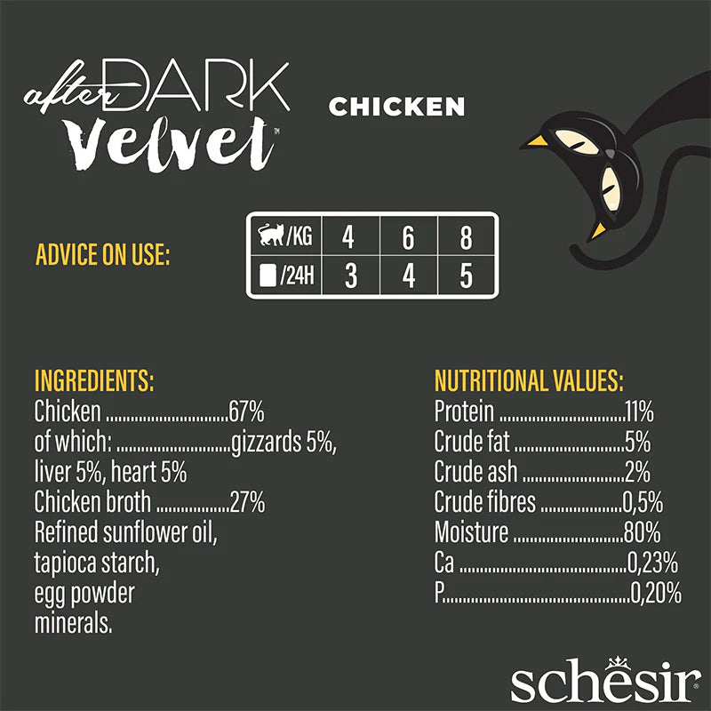 Schesir Dark Velvet Adult Cat Chicken 80g