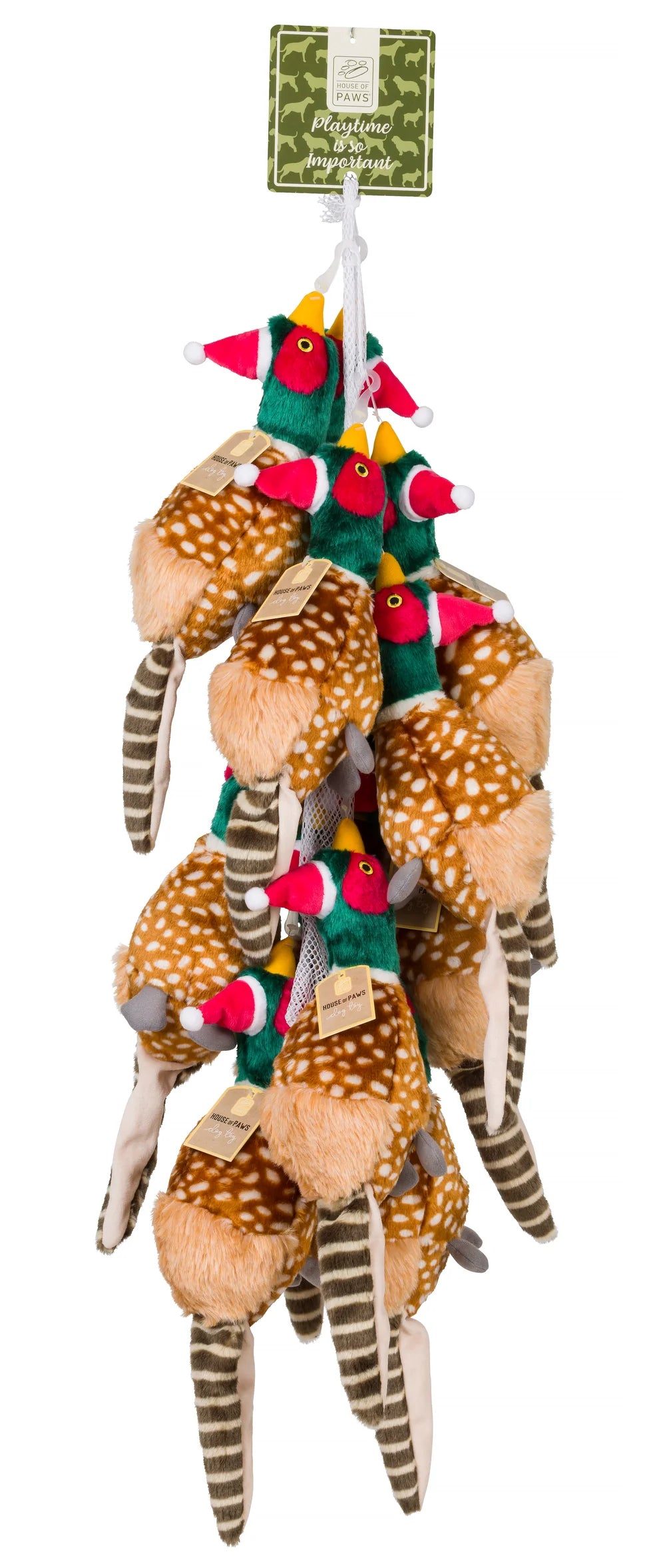 House of Paws Christmas Pheasant Dog Toy