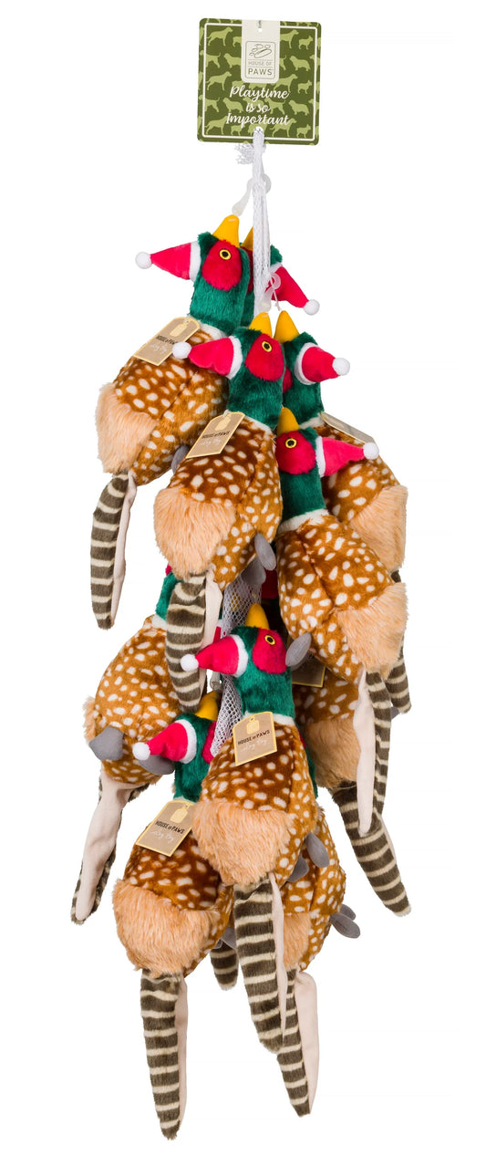 House of Paws Christmas Pheasant Dog Toy
