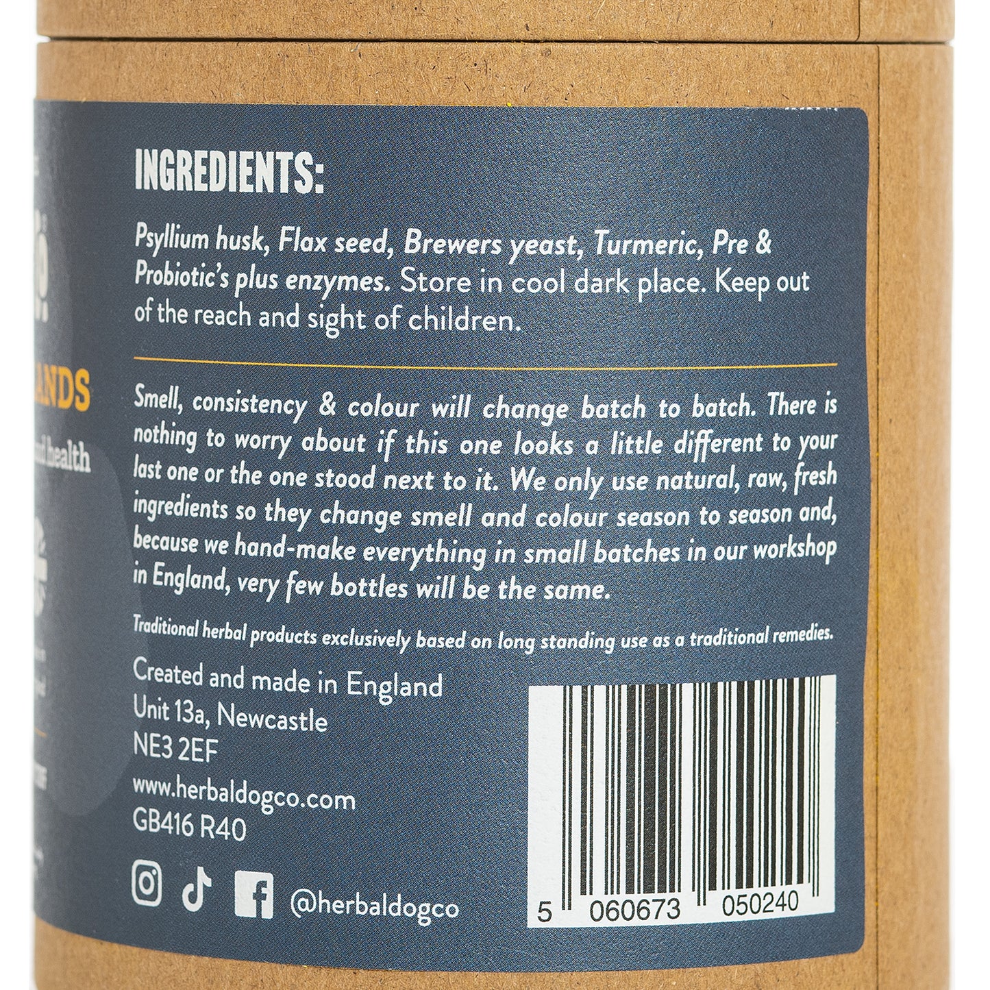 Herbal Dog Powder Herbacare Anal Gland 250ml