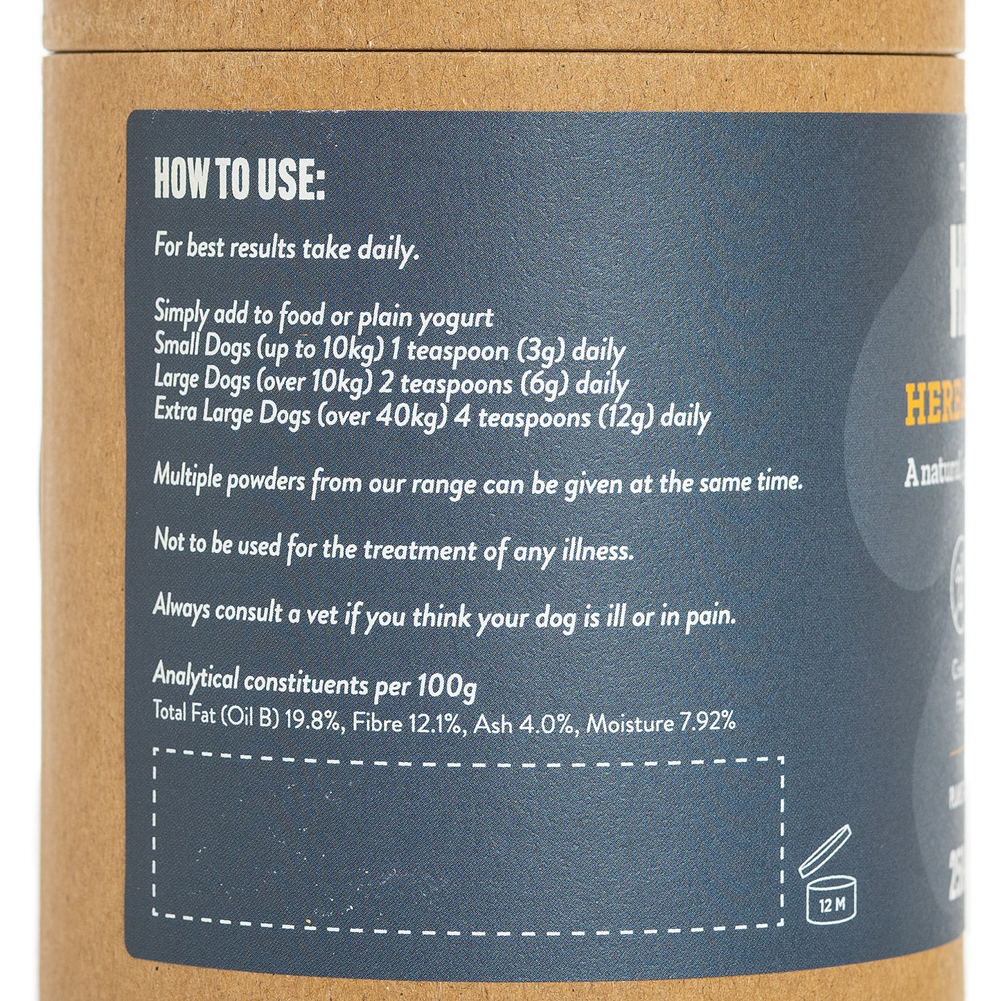 Herbal Dog Powder Herbacare Anal Gland 250ml