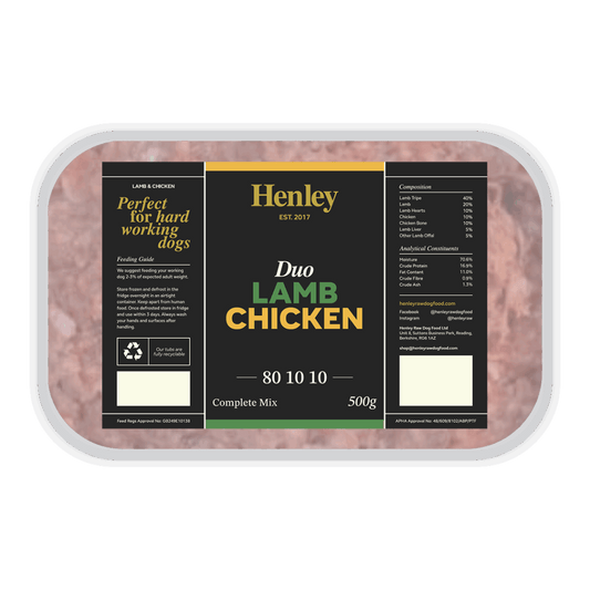 Henley Raw Lamb & Chicken 80/10/10 500g