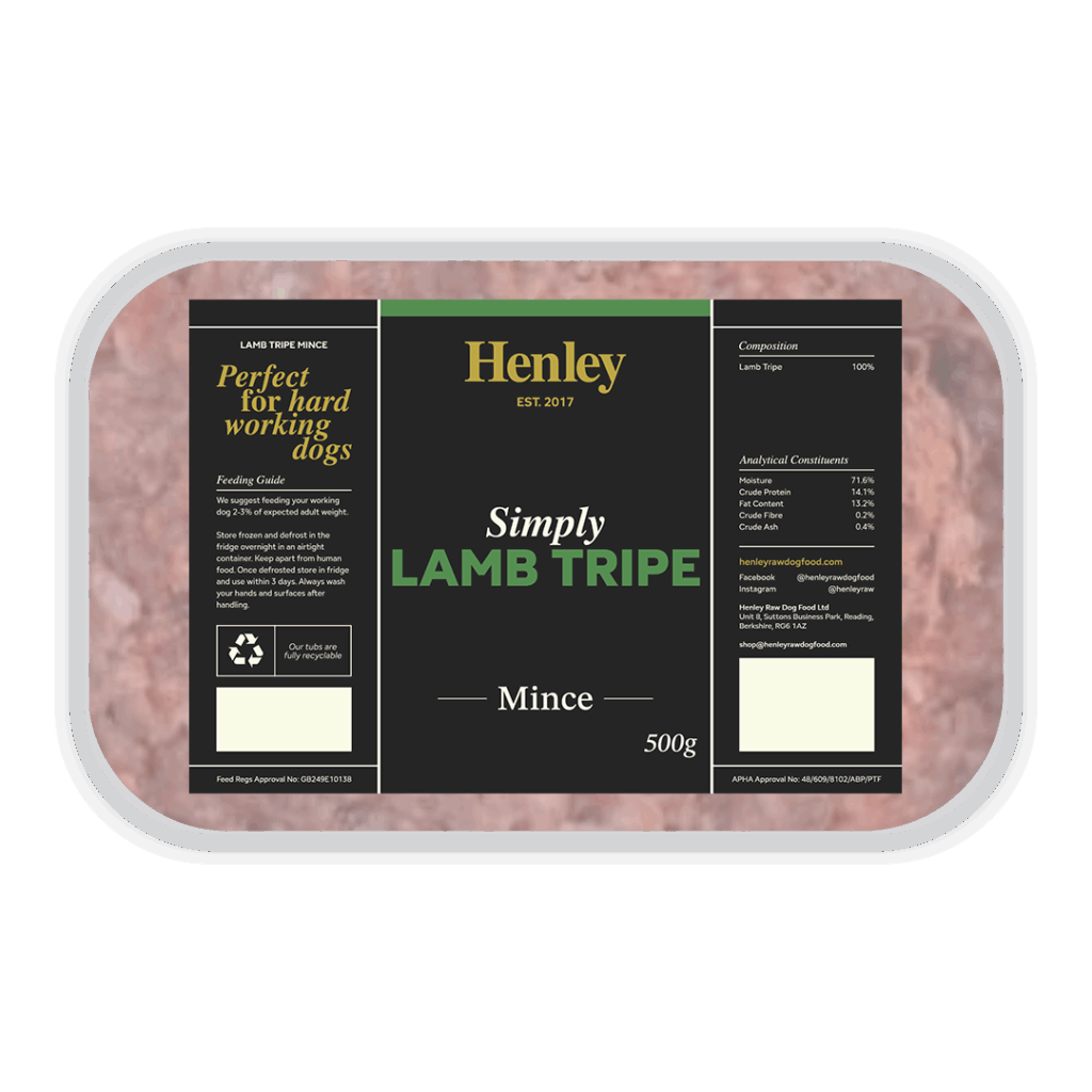 Henley Raw Simply Lamb Tripe Mince 500g