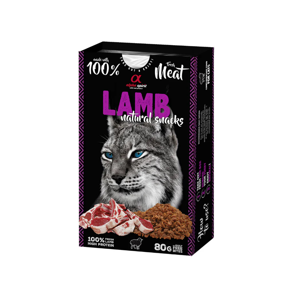 Alpha Spirit Lamb Natural Cat Treats 80g