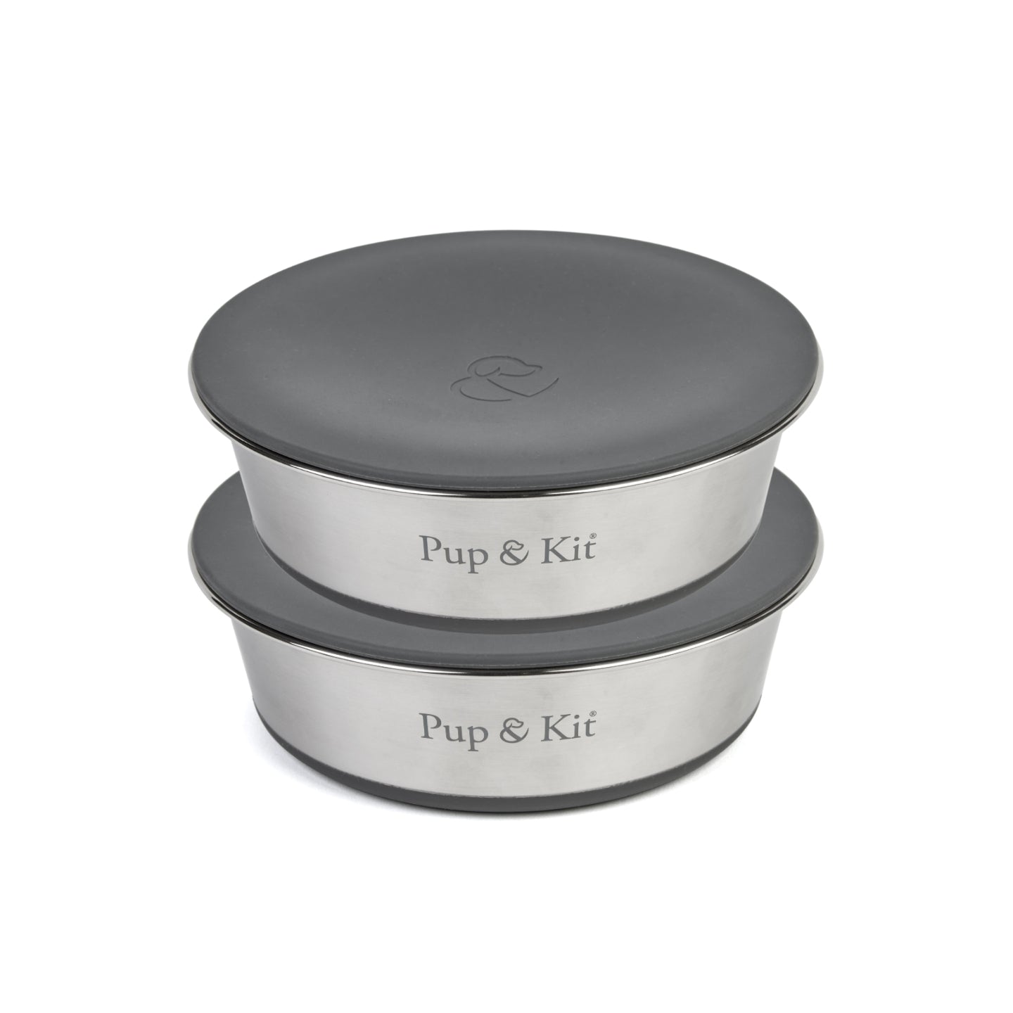 Lid-It Pet Bowl & Stay-Fresh Lid - Grey