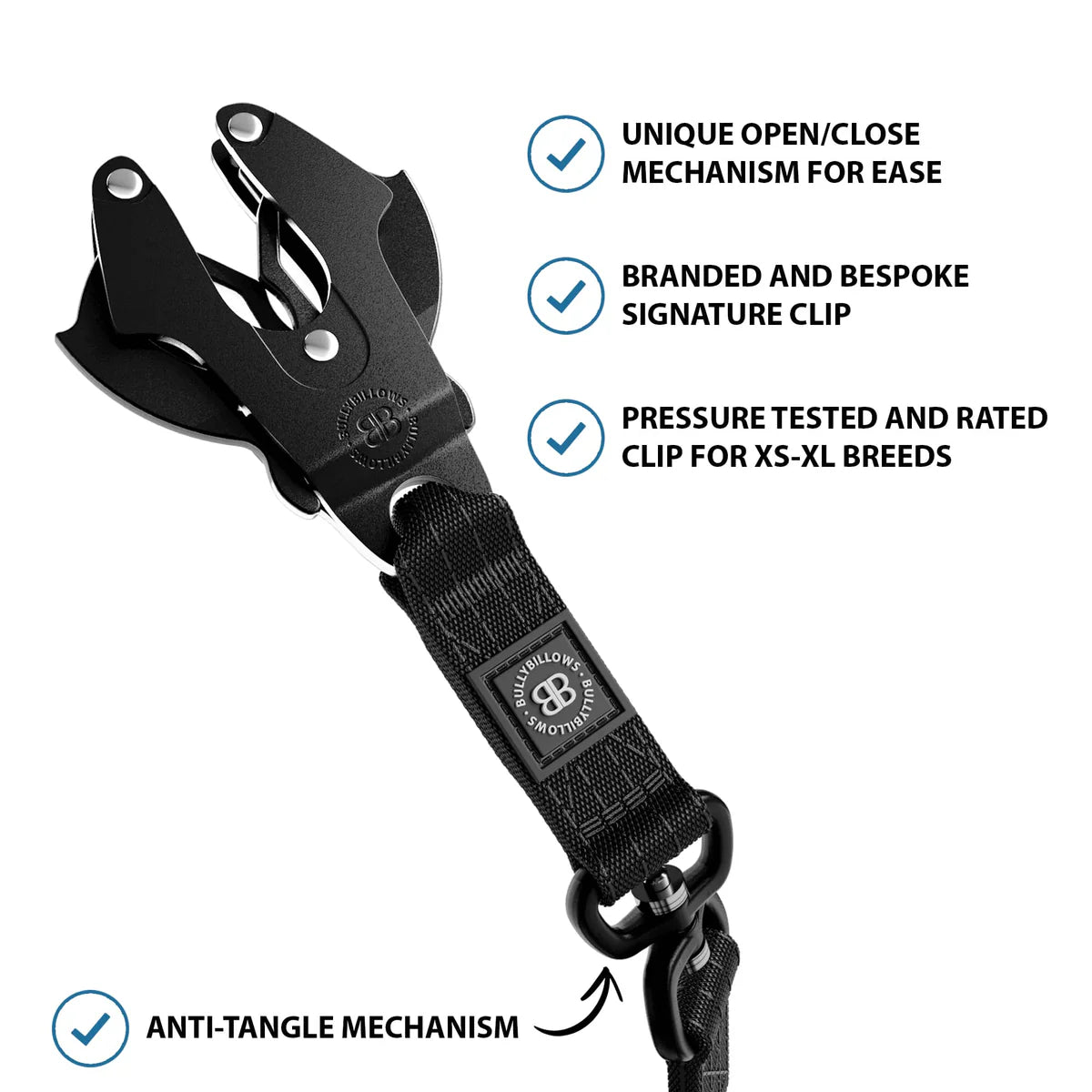 BullyBillows 1.4m Swivel Lead Black