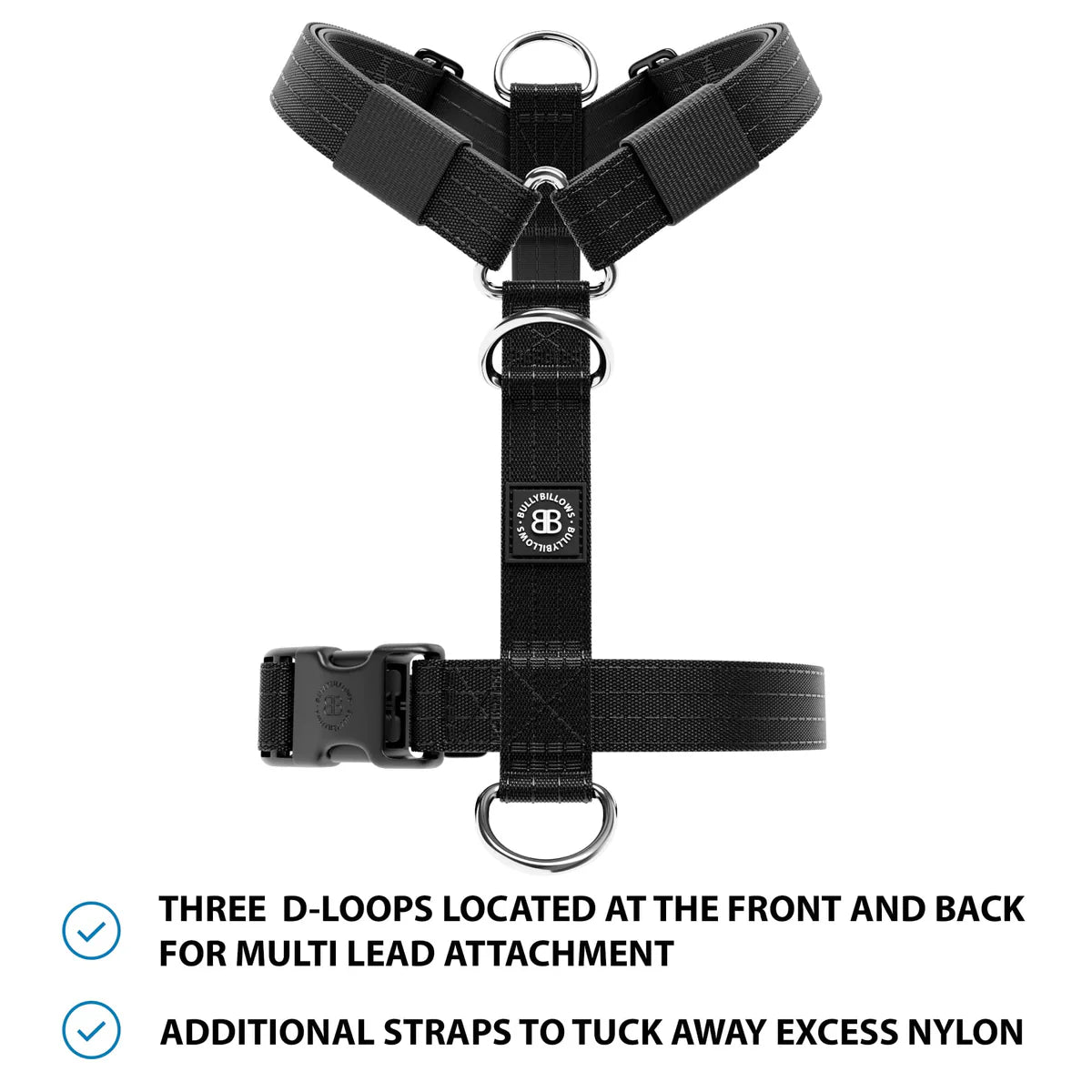 BullyBillows Mini Tri-Harness Black