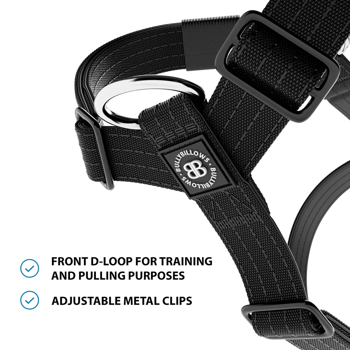 BullyBillows Mini Tri-Harness Black