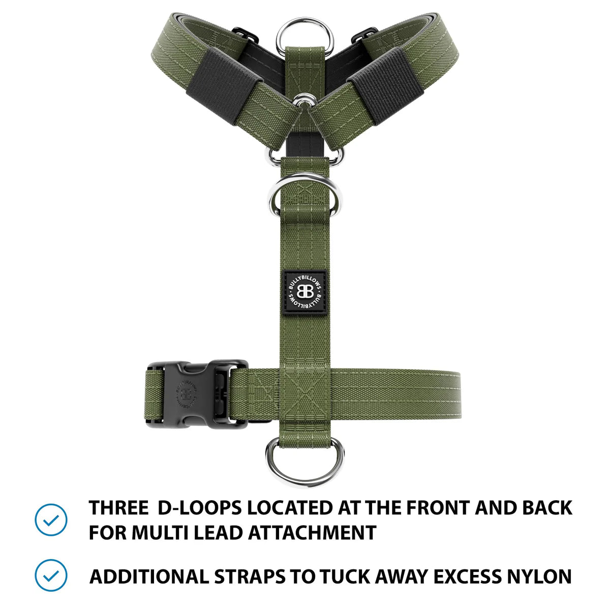 BullyBillows Mini Tri-Harness Khaki