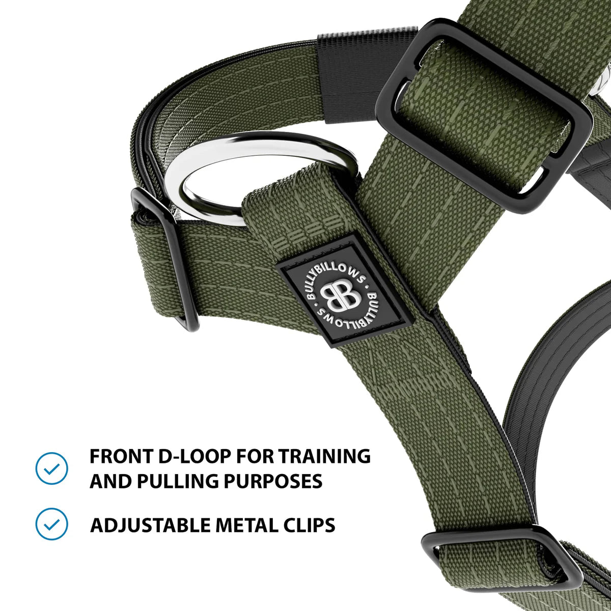 BullyBillows Mini Tri-Harness Khaki