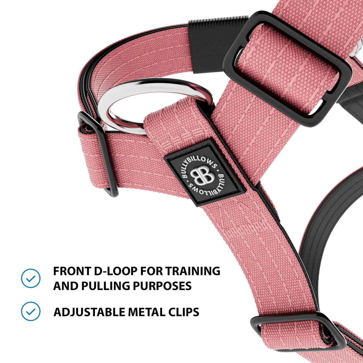 BullyBillows Mini Tri-Harness Pink