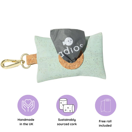 Adios Cork Poo Bag Holder - Mint