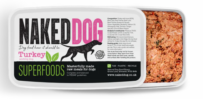Naked Dog Superfoods 2x500g Turkey