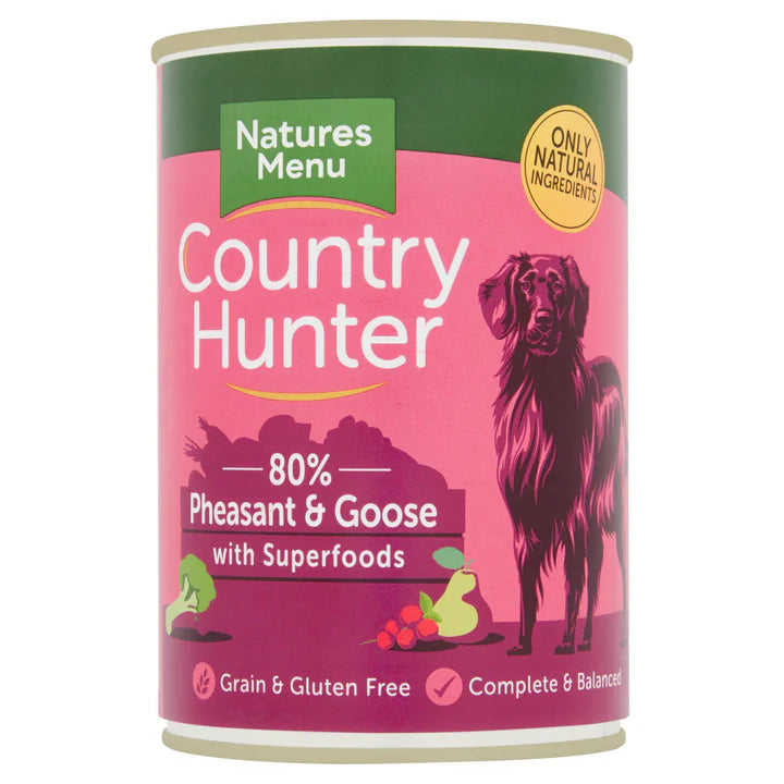 Natures Menu Country Hunter Dog Can 400g - Pheasant & Goose