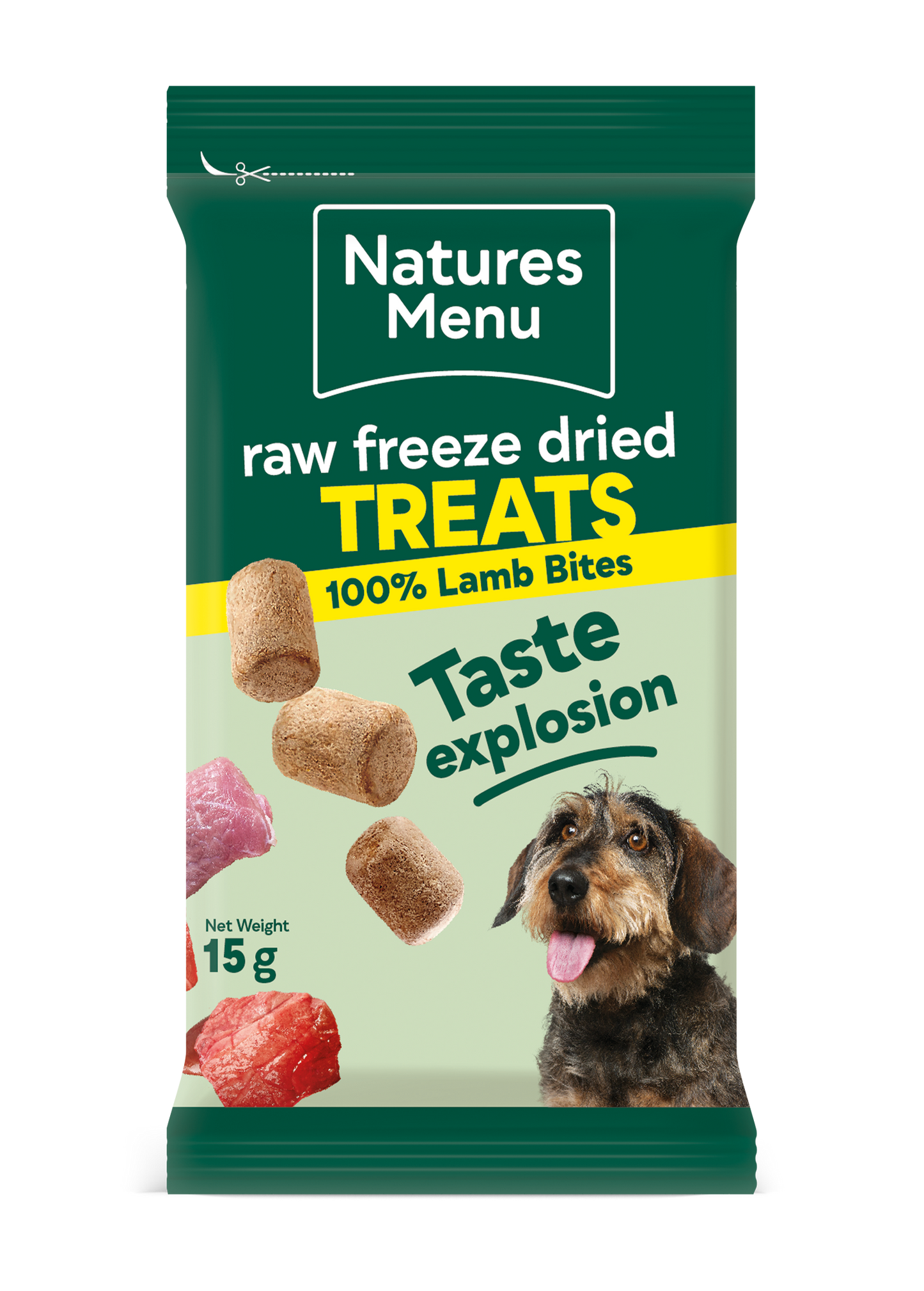 Natures Menu Freeze Dried Meat Bites 15g 100% Lamb